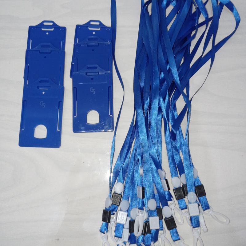 SATU SET TALI LANYARD ID CARD DAN TEMPAT NAME TAG, ID CARD, ATAU KARTU MY PERTAMINA Plastik Foto 0