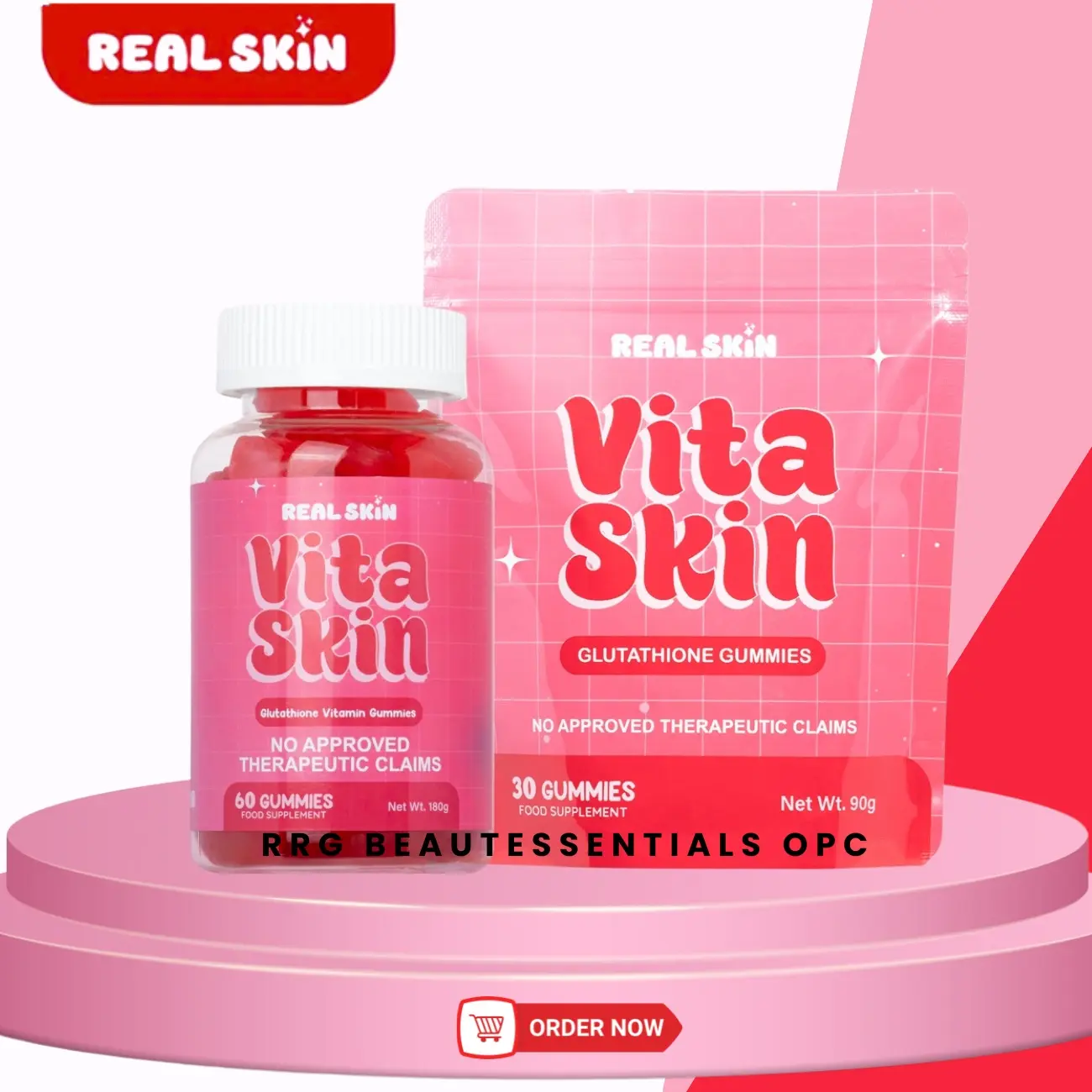 vita glutathione gummies Real Skin VitaSkin Glutathione Gummies - All Natural and FDA Approved Skin Brightening Vitamins