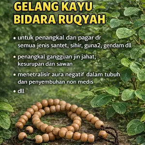 gelang dari kayu Bidara ukuran 8 mm