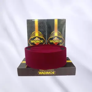 Wadimor Songkok Peci Polos AC Tinggi 9 Bahan Bludru Valvet