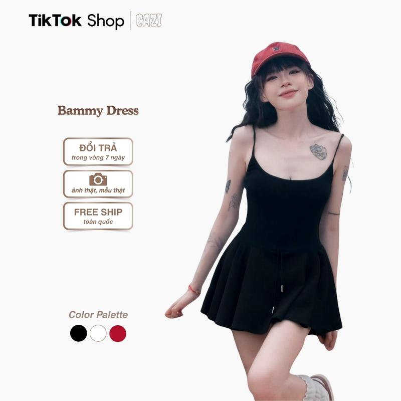 Váy Cazi Bammy Dress - Váy 2 dây suit liền chân váy xoè