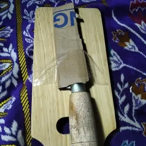 Paket talenan kayu kotak dengan pisau dapur baja Knife Kitchenware