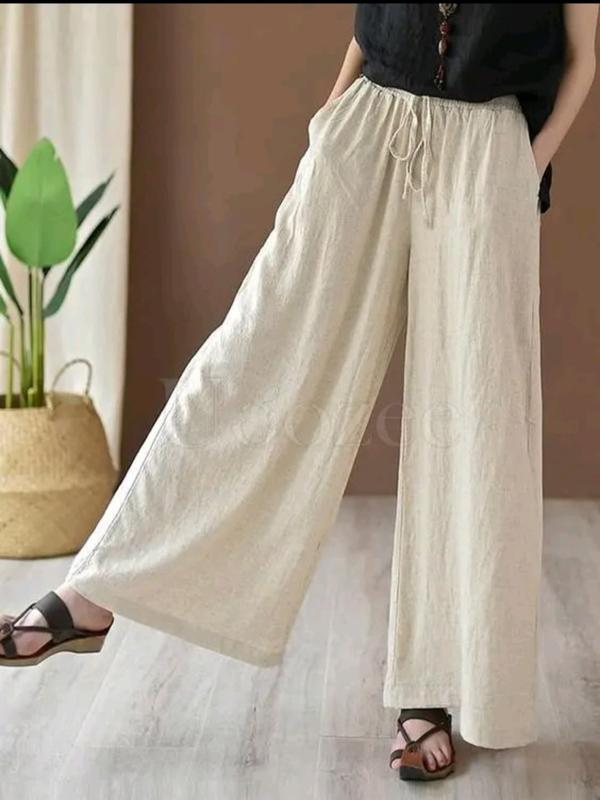 celana kulot highwish/CELANA KULOT WANITA RAMI LINEN PREMIUM/CELANA WANITA TERKINI CELANA KULOT TERLARIS Kain Panjang Kaki Karet Nyaman Putih Tebal Lembut 0