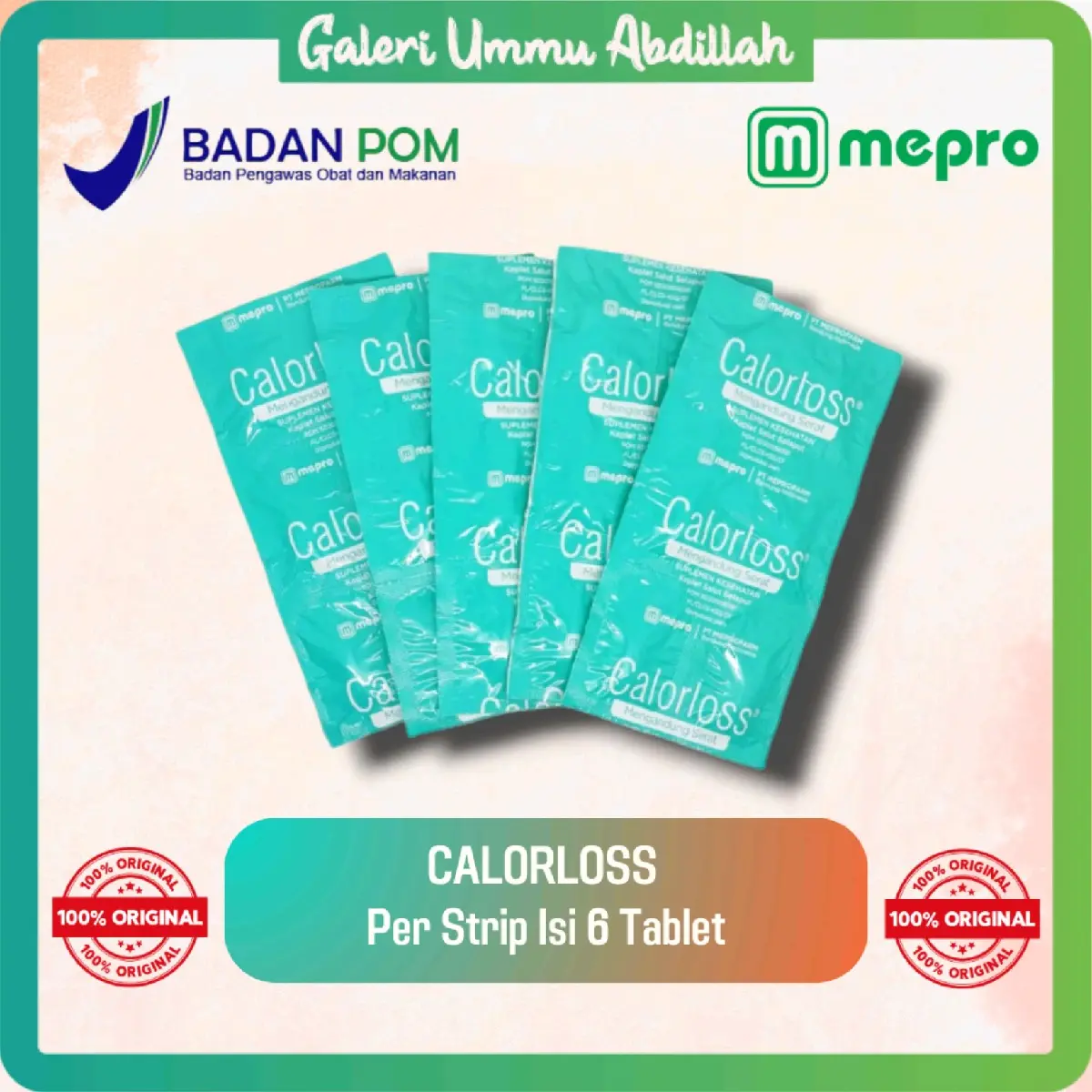 Calorloss PER STRIP ISI 6 TABLET Suplemen Untuk Memelihara Kesehatan Tubuh BPOM SD201556391