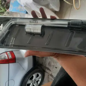 ELLKA Kunci Roda Mobil Tarik 17X19 MM & 21X23 mm GS Teleskopik Besi Chrome-Vanadium Double Size Socket CR-V Universal untuk Velg Racing dan Sehari-hari