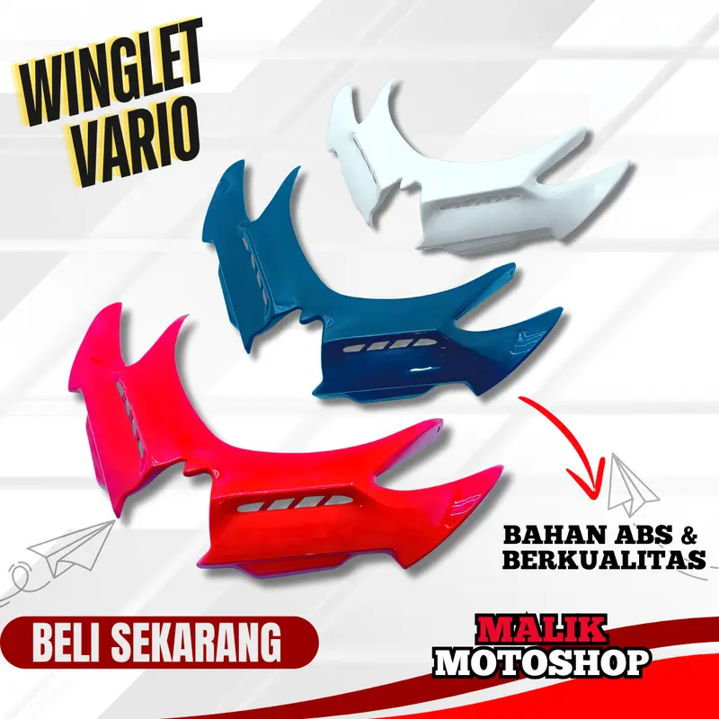 WINGLET VARIO ABS WINGLET VARIO 125 WINGLET VARIO 150 WINGLET VARIO LED OLD WINGLET VARIO LED NEW WINGLET MOTOR UNIVERSAL 1