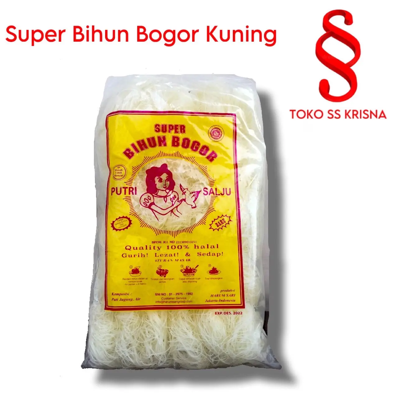 Super Bihun Bogor Kuning Cap Putri Salju - 1kg