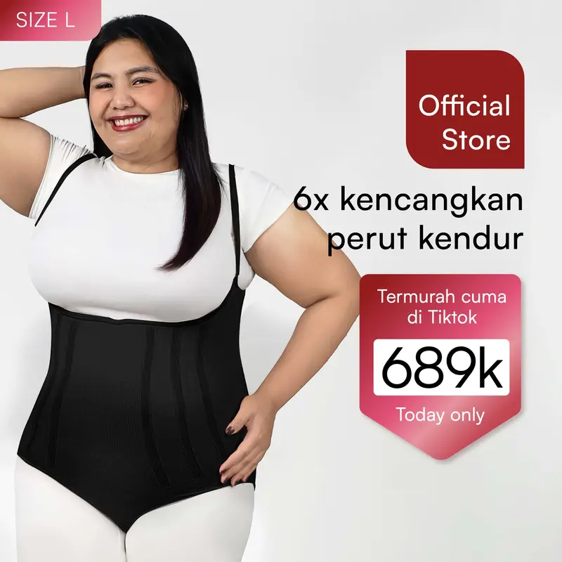 CHESS Bodyshaper / L - BLACK / Shapewear (Tanpa Tulang) / Anti Pengap Gatal Ruam Korset Perut 0