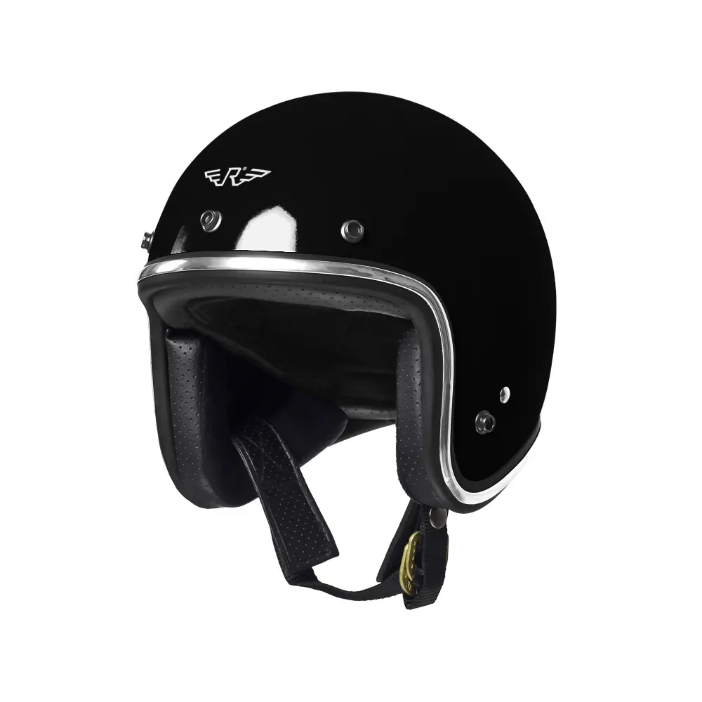RIMC Doja X Black Glossy Helm Retro - Helmet Motorcycle