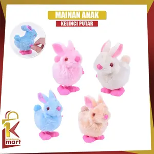[COD] SM M359 Mainan Kelinci Bulu Putar Manual Pet Rabbit Kids