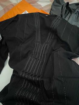 Product Review of Abaya Hitam Turkey Gamis Syari Muslimah Embos Hitam Kombinasi Renda Dress Arab Saudi Mata Hitam 951 from S**a 0