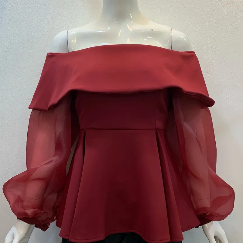 ￼Top Sabrina Organza Scuba 4