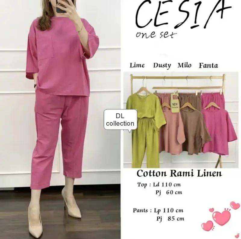 COZIE ONE set setelan wanita TERBARU KATUN linen premium CESIA produk TERLAKU  TERLARIS kekinian one set murah termurah 5