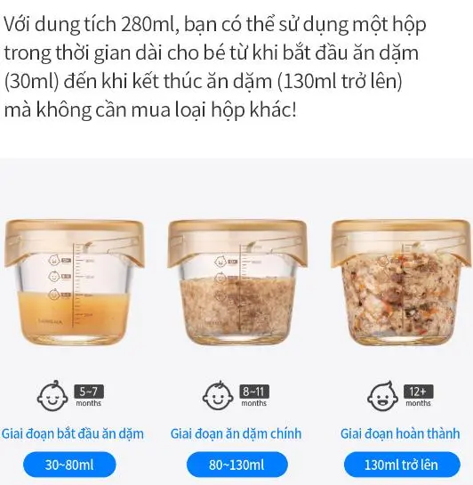 Hộp Thủy Tinh LocknLock Đựng Thức Ăn Dặm Cho Bé 120ml / 180ml / 230ml ảnh đánh giá 2