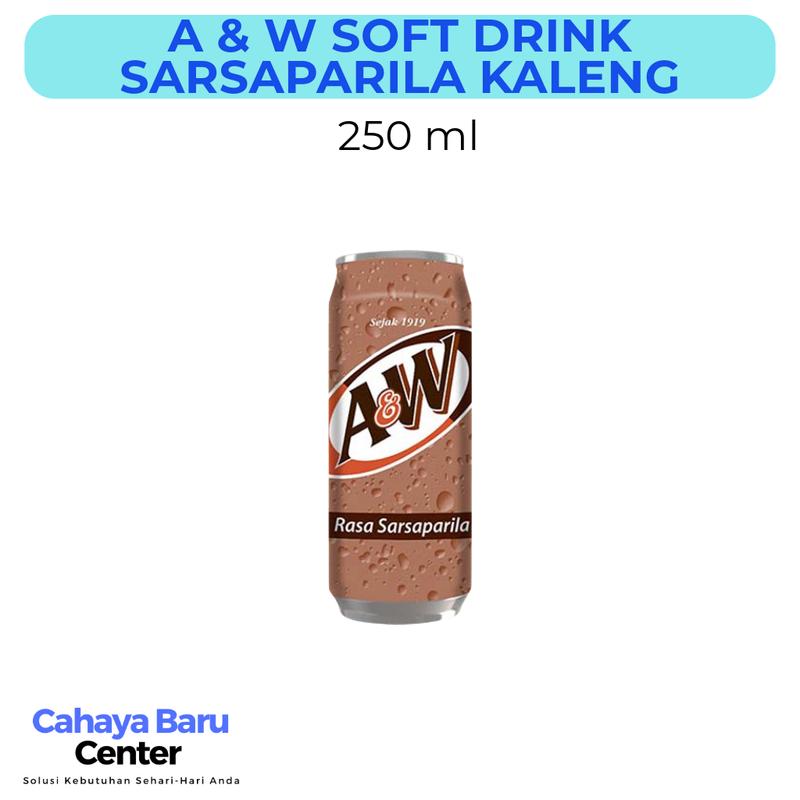 A&W Minuman Soda Rasa Sarsaparila Kaleng 250 ml 0