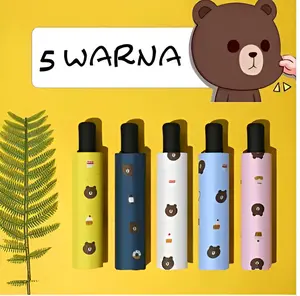 (CP) Payung Lipat Motif Beruang / Payung Lipat Motif Lucu Gagang Plastik Kuat Tebal