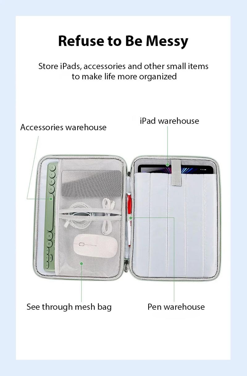 Product Introduction of Túi Xách Tay Máy Tính Bảng, Dành Cho iPad Pro 13 11 12.9 Inch, Air 5 4 3, Mini 10 9 Thế Hệ, Túi, Dành Cho Samsung, Xiaomi, Huawei, Lenovo, Bao Gồm Vỏ Túi 4