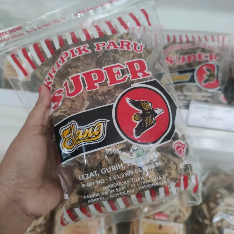 Keripik Paru Sapi Super Cap Elang Kemasan 250gr 2