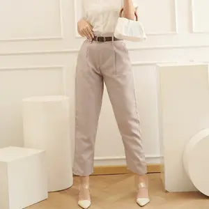 Namiya Celana Panjang Baggy Pants Highwaist Wanita Bahan Katun Premium Tebal Pinggang Karet Nyaman untuk Formal & Casual