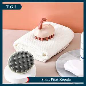 TGI - SIKAT KERAMAS SILIKON KULIT KEPALA KETOMBE SILICONE SCALP COMB WASH | SIKAT PIJAT KULIT KEPALA BAHAN SILIKON