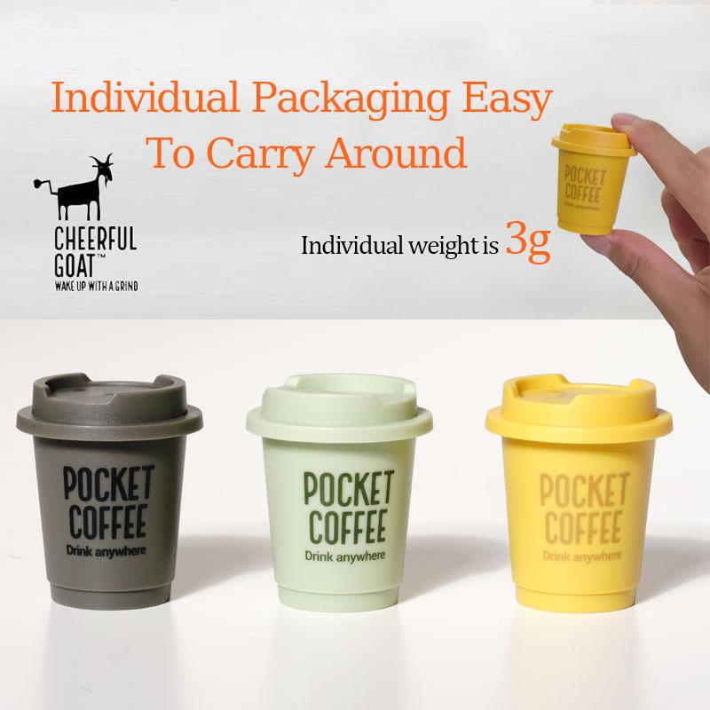 Cheerful Goat BPC00001 Coffee Powder Instant Coffee Cold Brew Coffee Capsules Freeze-Dried Coffee  Mix Copi 60% 75% 90% 3g*15PCS 6