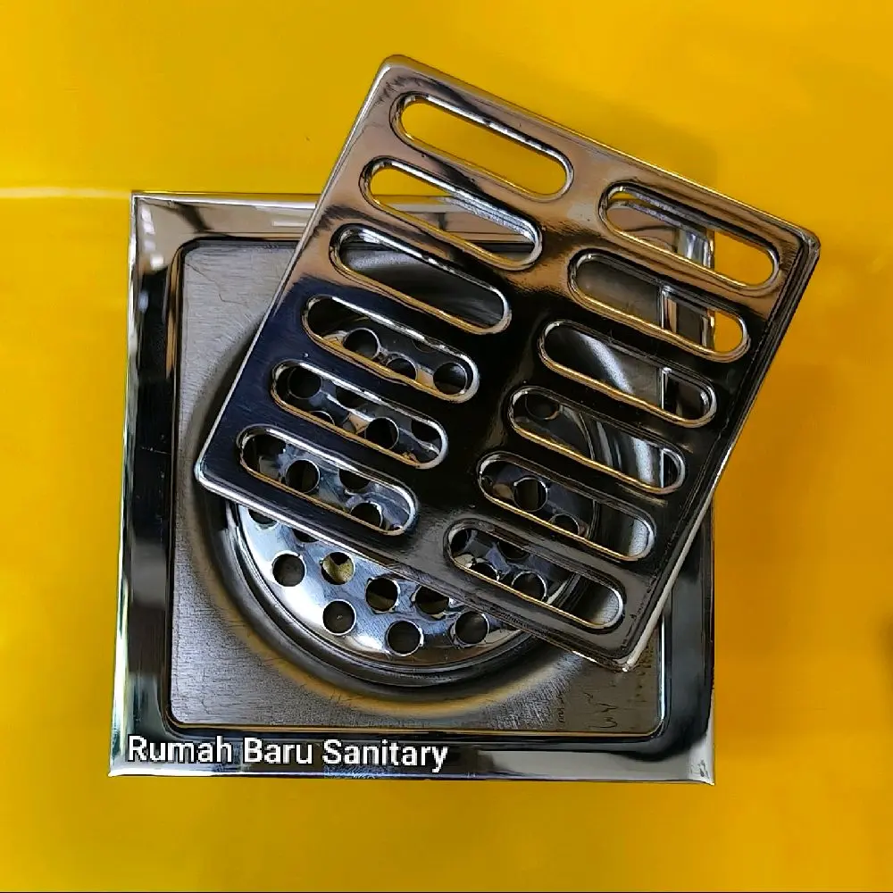 Floor Drain 10 x 10 Stainless Steel Anti Serangga Anti Karat Bawa Katup Kirim Hari Ini