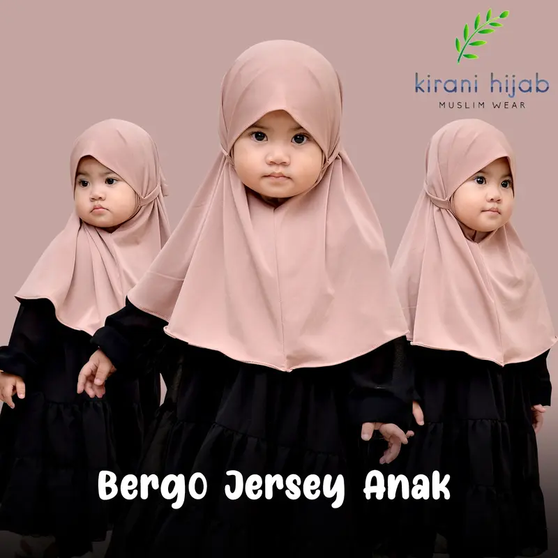 Hijab Bergo Jersey Anak / Kirani Hijab Anak Bergo Jersey 0