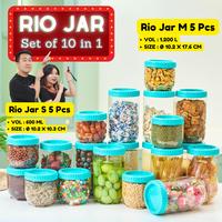 Gambar Cpm paket toples rio jar 10 in 1 (S5 dan M5) toples bening cantik /toples lebaran - rio  s5 dan m5 ungu dari CPM Shop_NEW Kota Tangerang 4 Tokopedia
