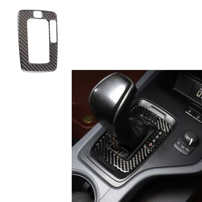 Real Carbon Fiber Shift Panel Sticker Cover For Ford Ranger 2015-2022