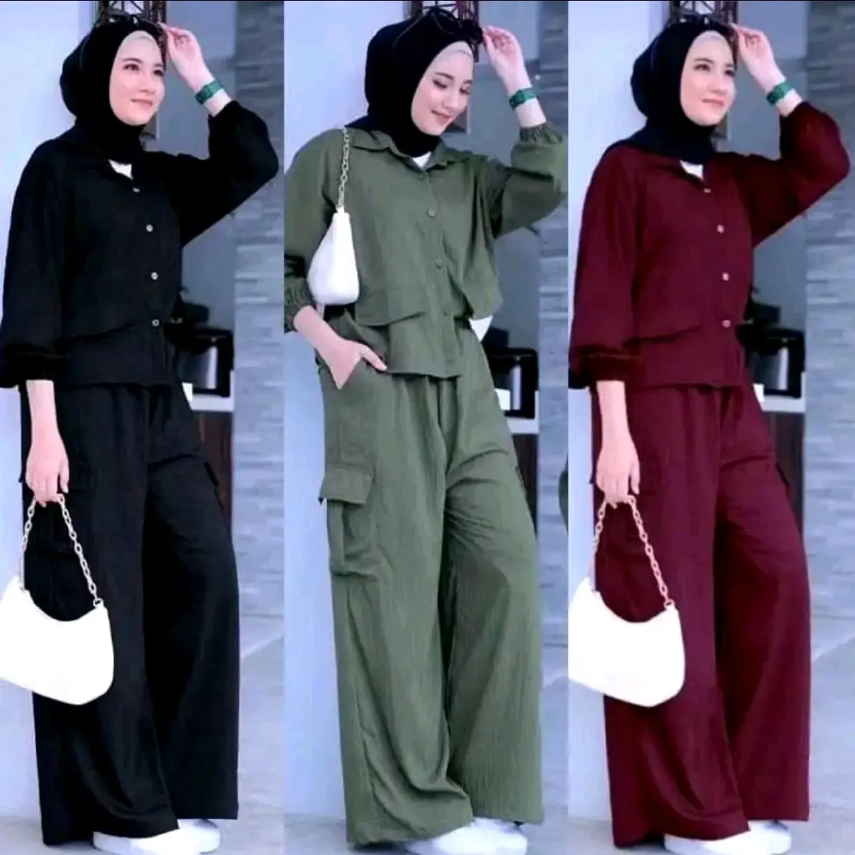 SET WANITA CELANA CARGO SIAP KIRIM / SETELAN CARGO WANITA