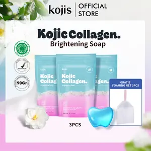[DAPAT 3] Kojis KOJIC Collagen Brightening Soap 90 Gr COD Bunga Hitam Kotoran Membersihkan Mencerahkan FAFF