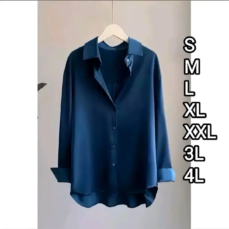 Hem Clo Kemeja Polos Wanita Bahan Rayon Katun Oversize Putih Kancing Depan Busui Cocok Untuk Kantor Size S M L XL XXL 3XL 4XL 6