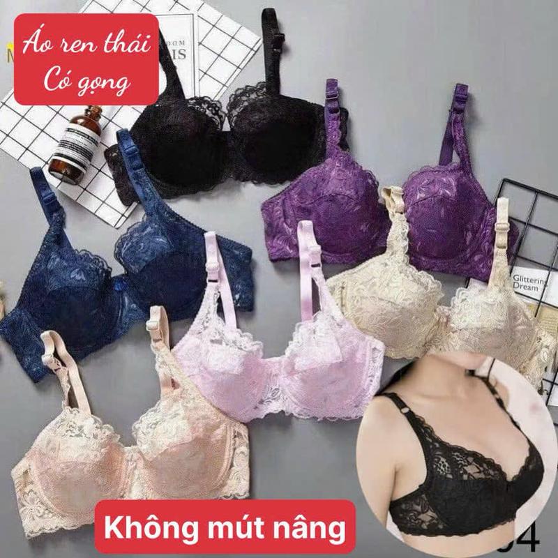 sét 1 hoặc 2 áo  hoạc combo  3 áo lót nữ mã hàng 2004 : áo   Nữ ren Thái có gọng mút mỏng Hàng Thái 2004( 36. 38 .40).. Nữ Bra Voi Women Cotto n
