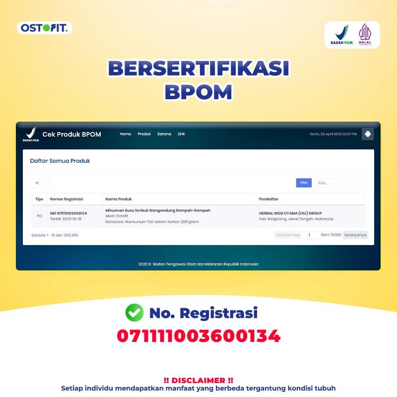 Susu Ostofit 4 Box Original | Minuman Susu Bubuk Murni HALAL BPOM | AKUN RESMI OSTOFIT [Bisa COD] 3