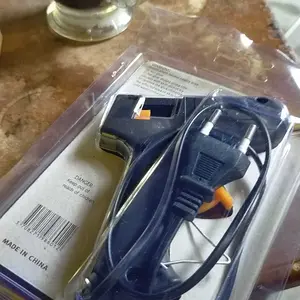 (Gratis isi lem 5 pcs) Glue Gun Mesin Lem Tembak - Hot melt Glue gun - Cocok untuk DIY, Kerajinan, dan Reparasi - Aman dan Tahan Lama - Biru Baru