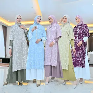 Halimah Set Outer Series Premium bahan Embroyderi by Ayou Mizzura
