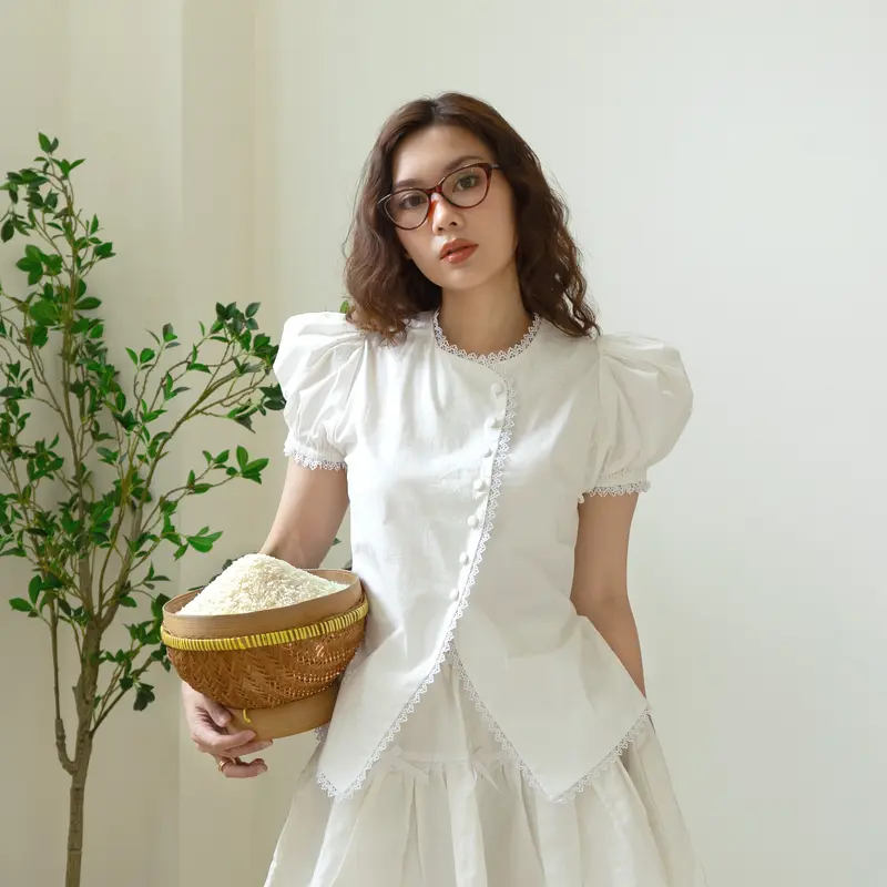 Rice Blouse - OWNION Lebaran Collection | Atasan Katun Wanita | Blouse Renda Wanita 0