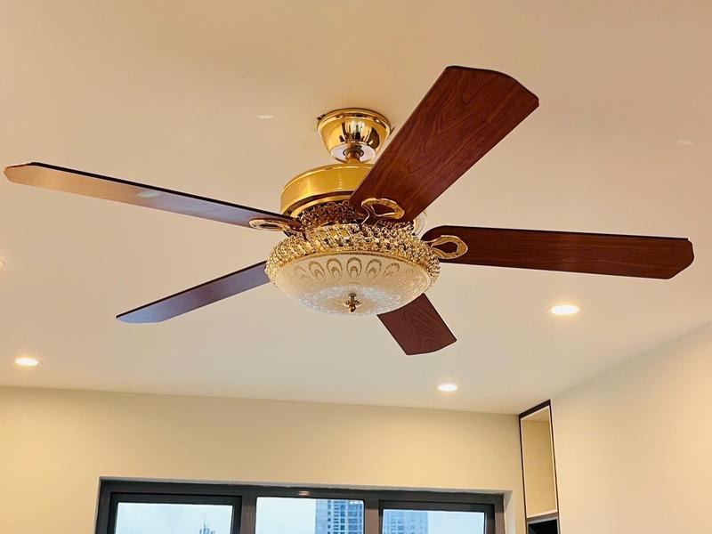 Quạt Trần 319 Cánh Gỗ Có Dây Cáp An Toàn, Có 3 Kiểu Màu Đèn, Có Điều Khiển Từ Xa 6 Cấp Độ Gió,  Phù Hợp Mọi Không Gian[ Bảo Hành 6 Năm]