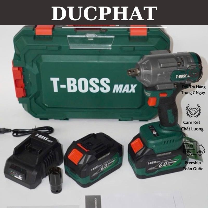 Máy siết bulong T-boss sử dụng 2 pin 15cell dung lượng lớn,lực siết cực khủng mở ốc 32