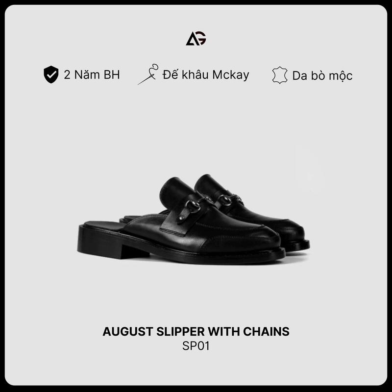 Sục da bò August Slipper With Chains SP01