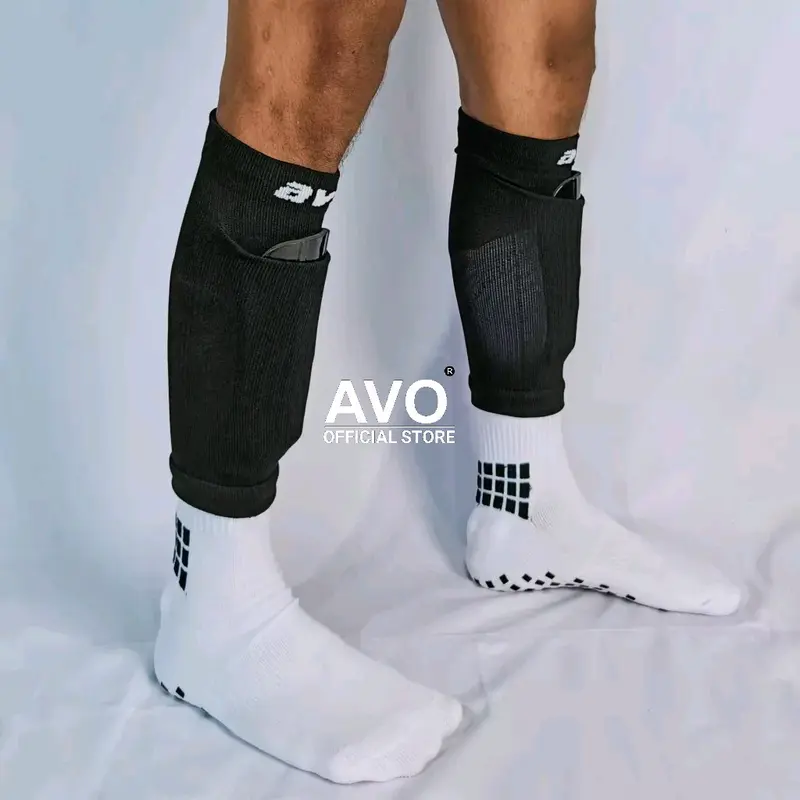 Avo Shin Guard Soks Kaos Kaki Sambung Deker Futsal Sepak Bola Olahraga 4