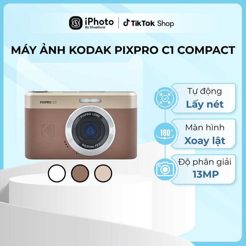 Máy Ảnh Compact Kodak Pixpro C1 Màn Hình Lật LCD 2.8 inch, Khẩu Độ Rộng, Bảo Hành 12 Tháng