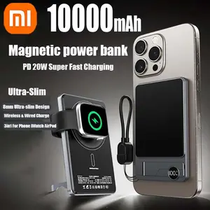 Xiaomi 10000mAh Ultra Slim Power Bank for MagSafe,Magnetic Wireless 20W Fast Charging Portable Battery For iPhone Samsung iWatch