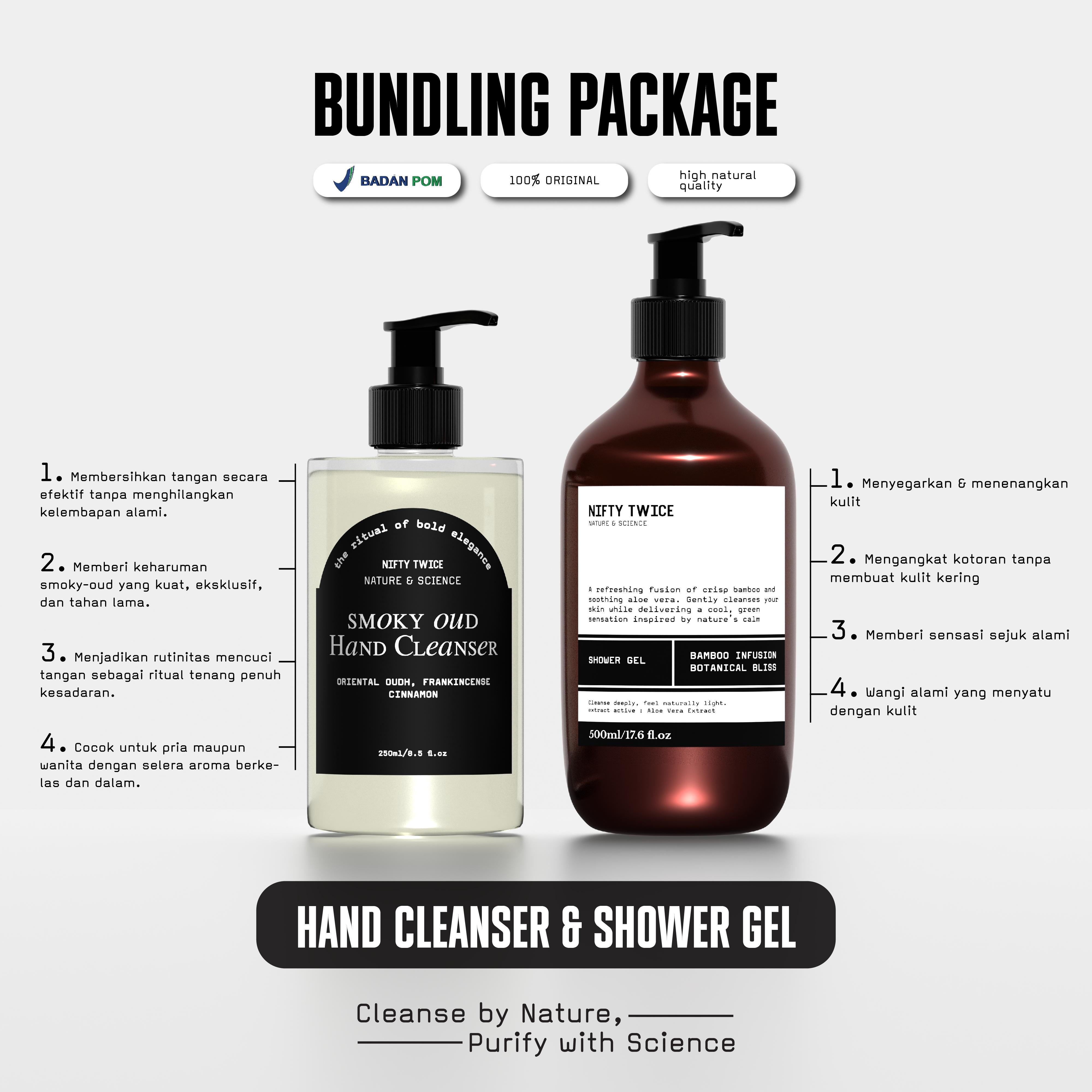 Bundling Hemat Bodywash 500ml + Handwash 250ml