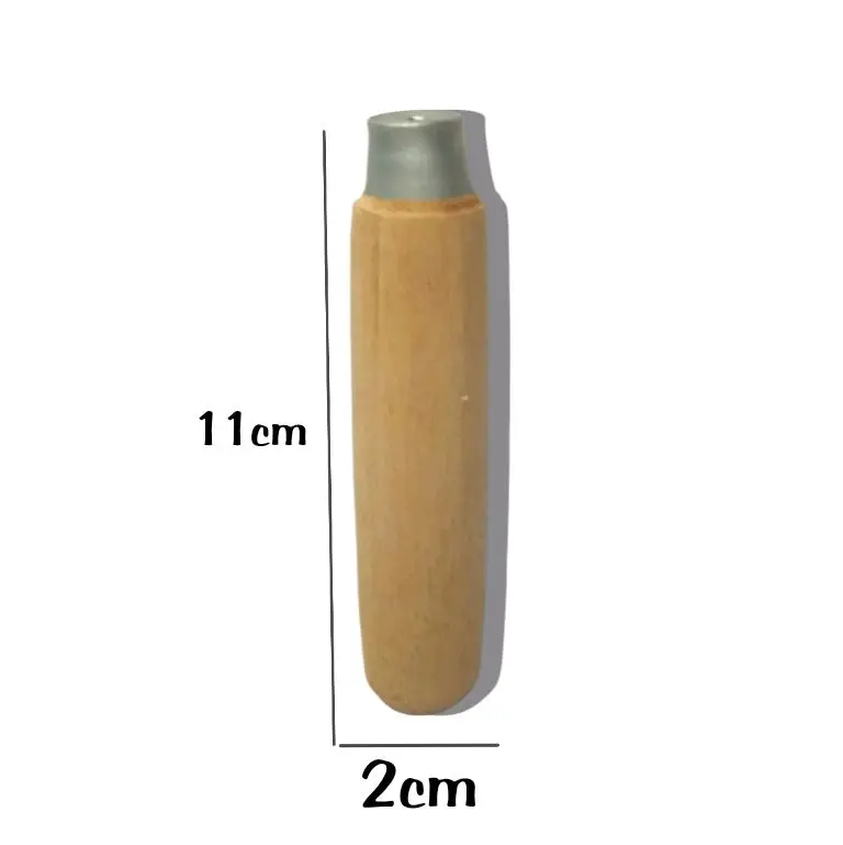 Gagang Pisau Dapur Kitchenware Kayu Pilihan Bubut 11cm x 2cm Pegangan Halus Nyaman Digunakan Solusi Lepas Gagang Pisau