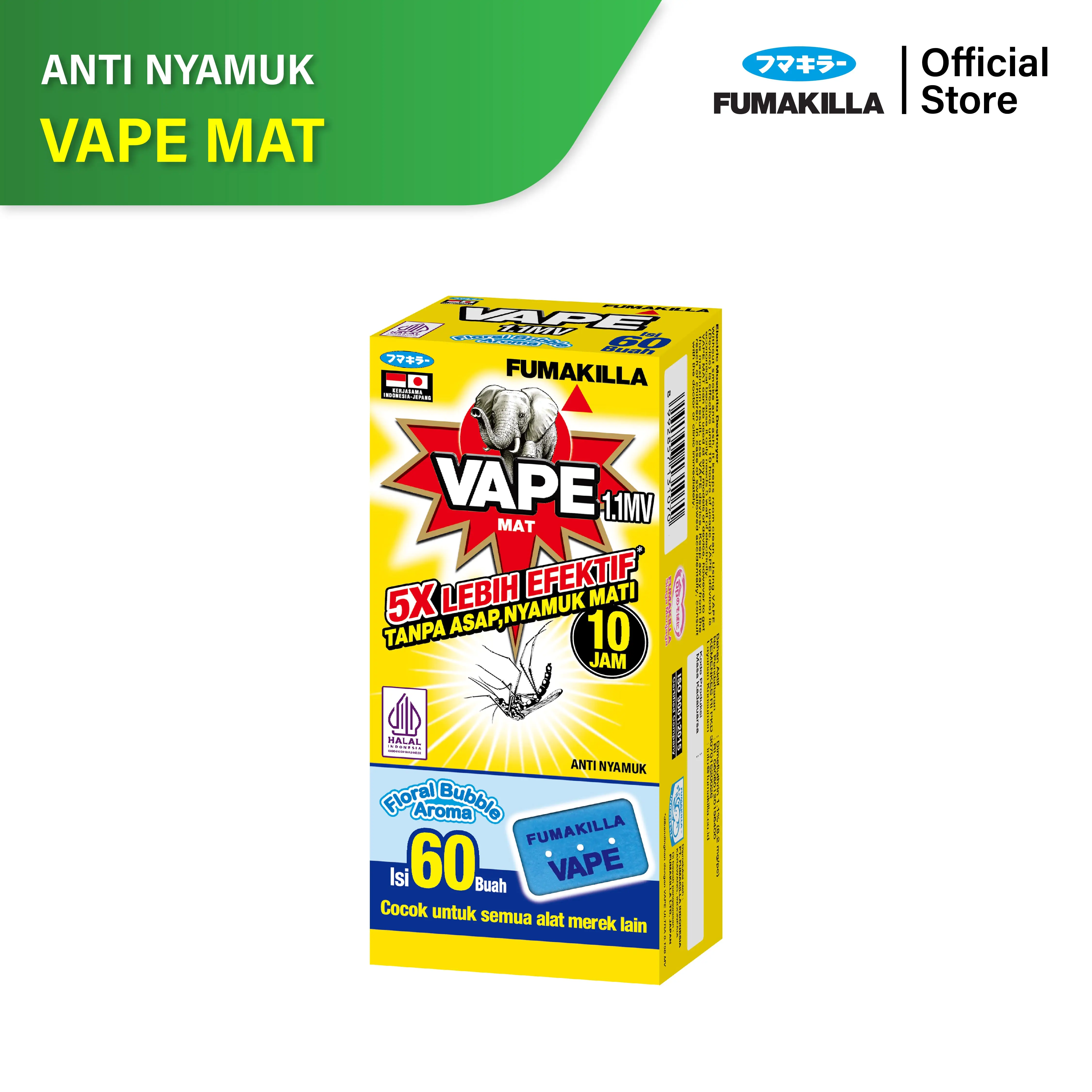Fumakilla VAPE Mat Isi 60 Floral Bubble Aroma - Shop | Tokopedia