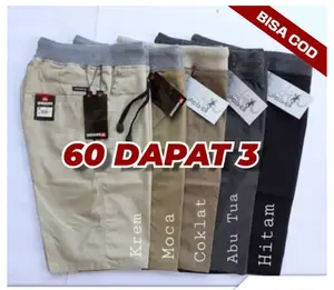 5 Pcs Celana Pendek Chino Chinos Pria Cowok Katun Twill Distro Santai Street Style Surfing