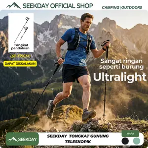 SEEKDAY Tongkat Hiking Trekking Pole  Aluminium 7076 135cm Tongkat Daki Gunung Outdoor Ultra Ringan Tongkat Portable