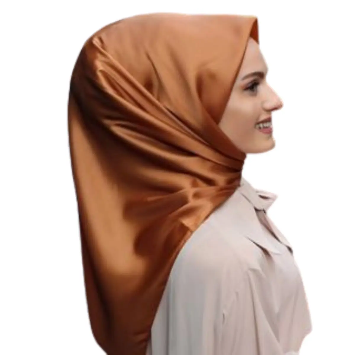 Ulo Sutra Silk Kristal Hijab Segi Empat Polos 90cm UPL90R101 Muslim Mewah Square Kerudung Voal Basic