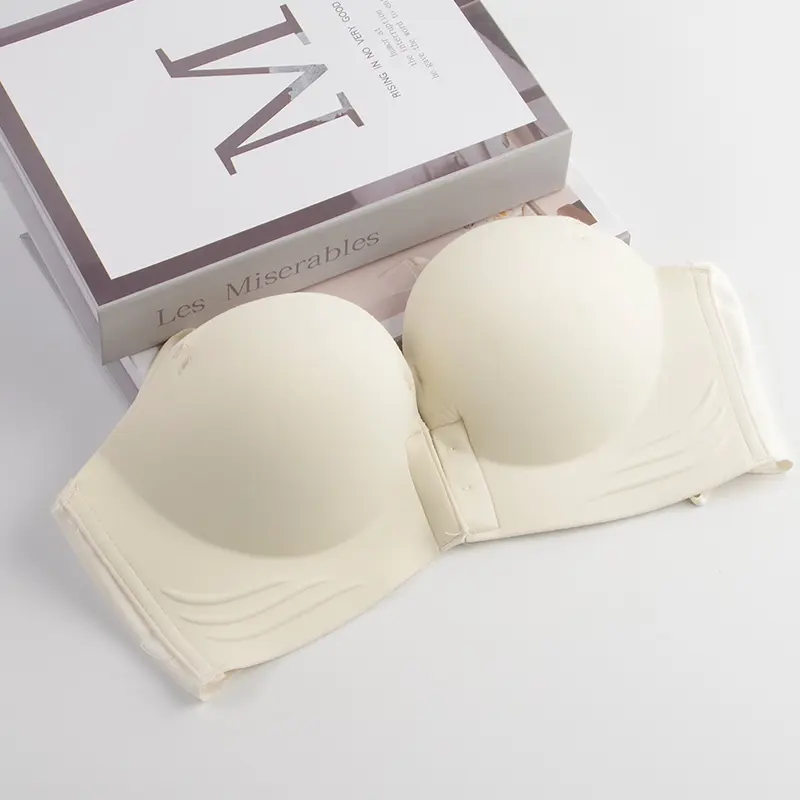 Áo Ngực Nữ, Áo Ngực Không Dây, Áo Ngực Chống Trượt, Áo Ngực Hỗ Trợ Hàng Đầu, Áo Ngực Nút Phía Trước, # BDY3-08 Women Bra có thể giặt máy  áo lót không gọng